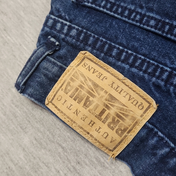 Vintage Brittania High Rise Tapered Leg Dark Blue Wash "Mom" Jeans - Picture 9 of 16